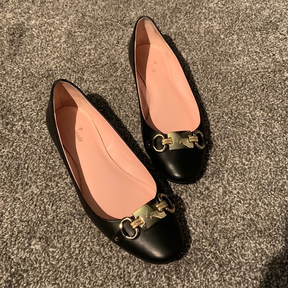 kate spade Shoes Used Kate Spade Phoebe Black Flats Size W Poshmark